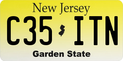 NJ license plate C35ITN