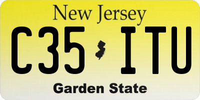 NJ license plate C35ITU