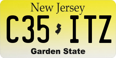 NJ license plate C35ITZ