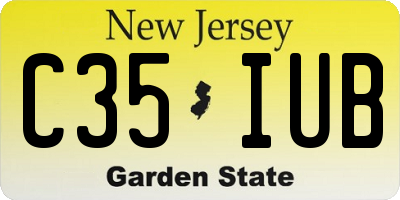 NJ license plate C35IUB