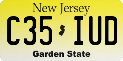 NJ license plate C35IUD