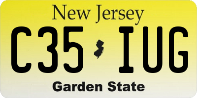 NJ license plate C35IUG