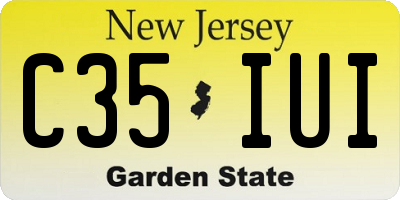 NJ license plate C35IUI