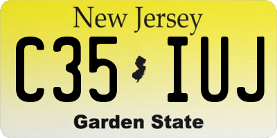 NJ license plate C35IUJ