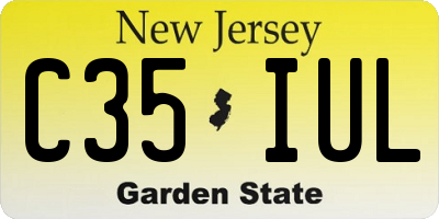 NJ license plate C35IUL