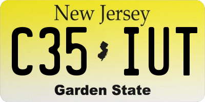 NJ license plate C35IUT