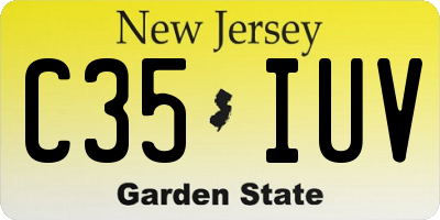 NJ license plate C35IUV