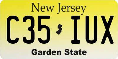NJ license plate C35IUX
