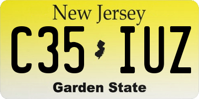 NJ license plate C35IUZ