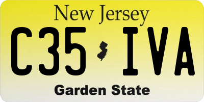 NJ license plate C35IVA