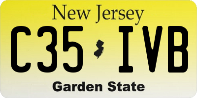 NJ license plate C35IVB