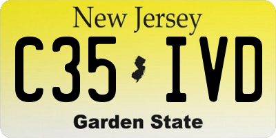 NJ license plate C35IVD