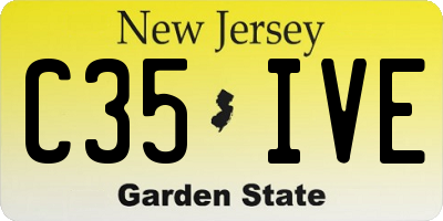 NJ license plate C35IVE