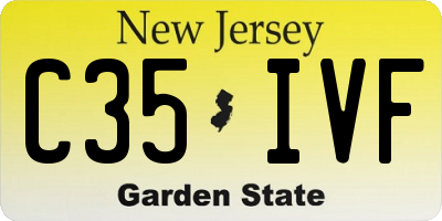 NJ license plate C35IVF