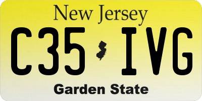 NJ license plate C35IVG
