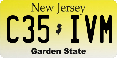 NJ license plate C35IVM
