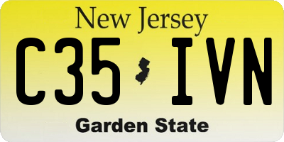 NJ license plate C35IVN