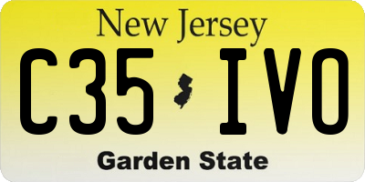 NJ license plate C35IVO