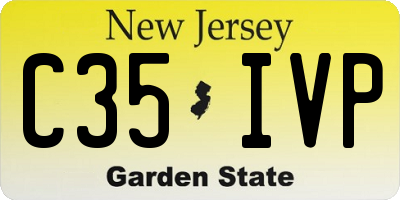 NJ license plate C35IVP