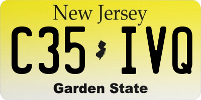 NJ license plate C35IVQ
