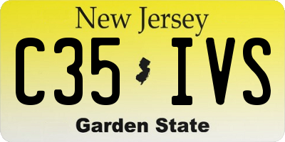 NJ license plate C35IVS