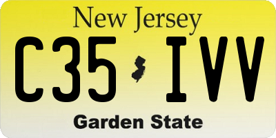 NJ license plate C35IVV