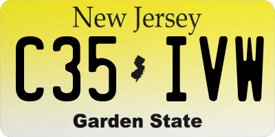 NJ license plate C35IVW