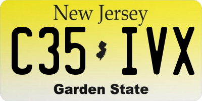 NJ license plate C35IVX