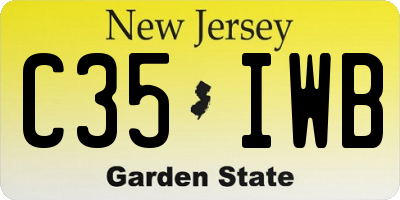 NJ license plate C35IWB
