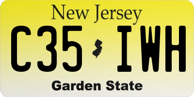 NJ license plate C35IWH