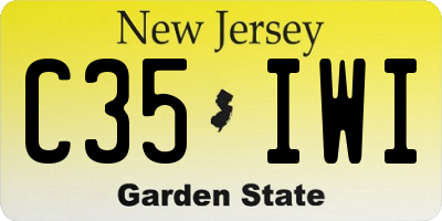 NJ license plate C35IWI