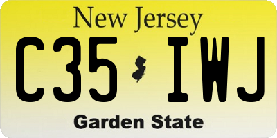 NJ license plate C35IWJ