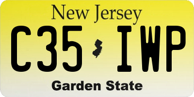 NJ license plate C35IWP