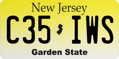 NJ license plate C35IWS
