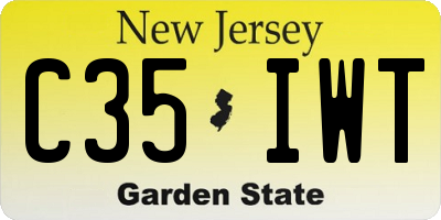 NJ license plate C35IWT