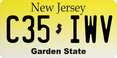 NJ license plate C35IWV