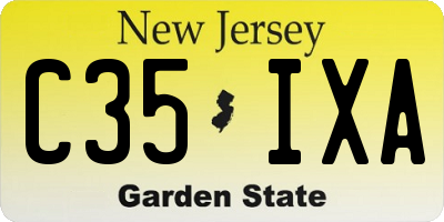 NJ license plate C35IXA