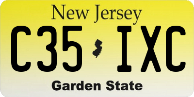 NJ license plate C35IXC