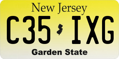 NJ license plate C35IXG