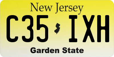 NJ license plate C35IXH
