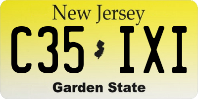 NJ license plate C35IXI