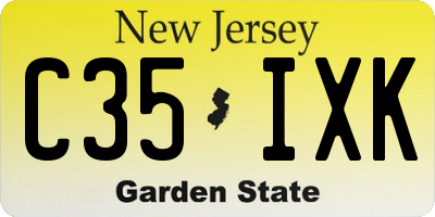 NJ license plate C35IXK