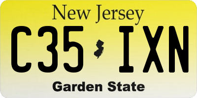 NJ license plate C35IXN