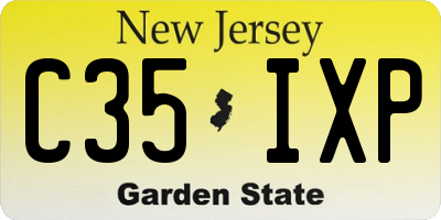 NJ license plate C35IXP