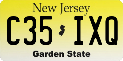 NJ license plate C35IXQ
