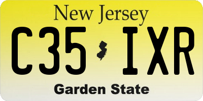 NJ license plate C35IXR