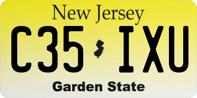 NJ license plate C35IXU