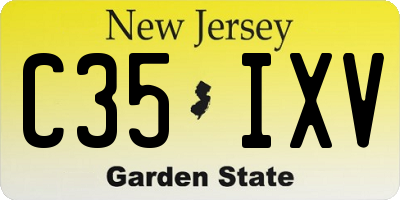 NJ license plate C35IXV