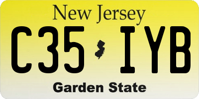 NJ license plate C35IYB