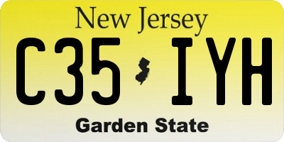 NJ license plate C35IYH